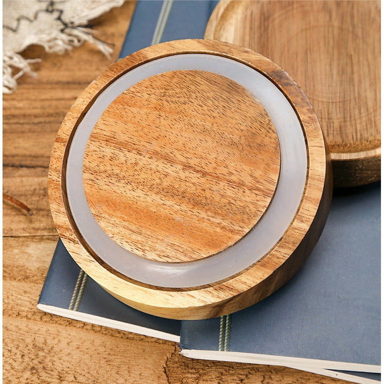 KitchenEnvy Glass Jar with Acacia Wood Lid - KitchenEnvy